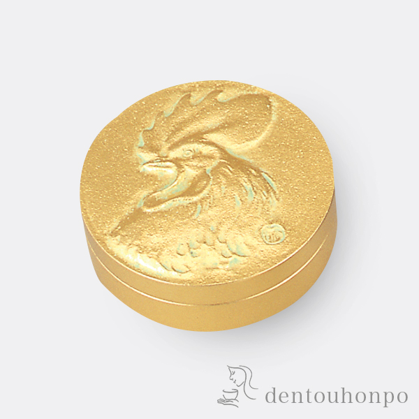 【送料無料】銅製 肉池 春鶏 金箔≪在庫確認後、1~3営業日で出荷≫ ( ケース 高級 人気 お土産 おすすめ 高岡銅器 )