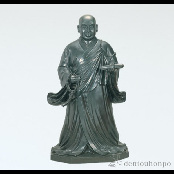 【送料無料】銅製 日蓮聖人 30号≪在庫確認後、1~3営業日で出荷≫ ( 木札名入れ有料 仏像 お寺 日本 屋外 屋内 高岡銅器 )