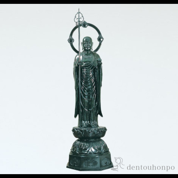 【送料無料】銅製 地蔵菩薩 70号≪在庫確認後、1~3営業日で出荷≫ ( 木札名入れ有料 仏像 お寺 日本 屋外 屋内 高岡銅器 )