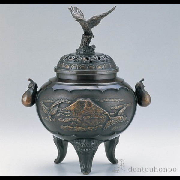 【送料無料】銅製 夢香炉≪在庫確認後、1~3営業日で出荷≫ ( お香 線香 リラックス 仏具 人気 高岡銅器 )