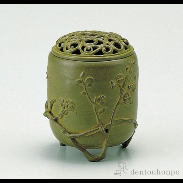 【送料無料】銅製 伝芳文香炉 青銅色≪在庫確認後、1~3営業日で出荷≫ ( お香 線香 リラックス 仏具 人気 高岡銅器 )