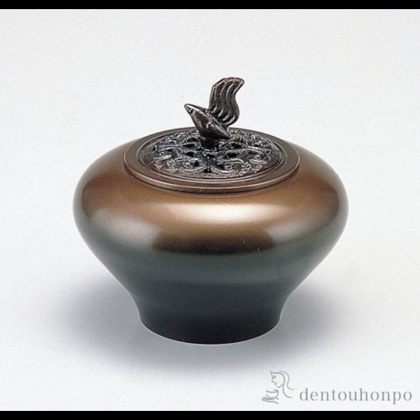 【送料無料】銅製 小鳥香炉≪在庫確認後、1~3営業日で出荷≫ ( お香 線香 リラックス 仏具 人気 高岡銅器 )