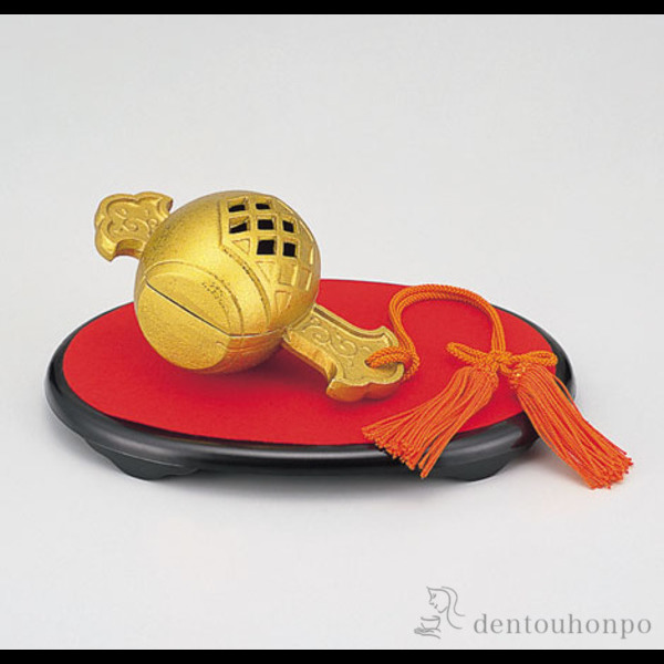 打出小槌香炉 鉄製 小判台付き≪在庫確認後、1~3営業日で出荷≫ ( お香 線香 リラックス 仏具 人気 高岡銅器 )