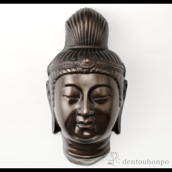 【送料無料】月光菩薩 鉄製 大≪在庫確認後、1~3営業日で出荷≫ ( 木札名入れ有料 おめん 御面 お土産 人気 おすすめ 高岡銅器 )