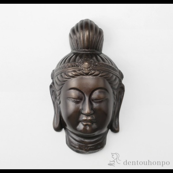 月光菩薩 鉄製 小≪在庫確認後、1~3営業日で出荷≫ ( 木札名入れ有料 おめん 御面 お土産 人気 おすすめ 高岡銅器 )