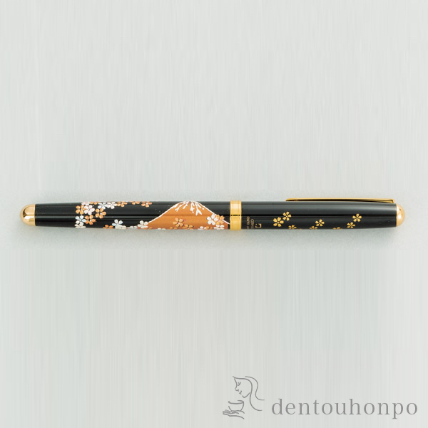 【送料無料】HGボールペン 桜富士≪在庫確認後、1~3営業日で出荷≫ ( お祝い 周年記念品 創立記念品 お土産 販促品 山中漆器 )