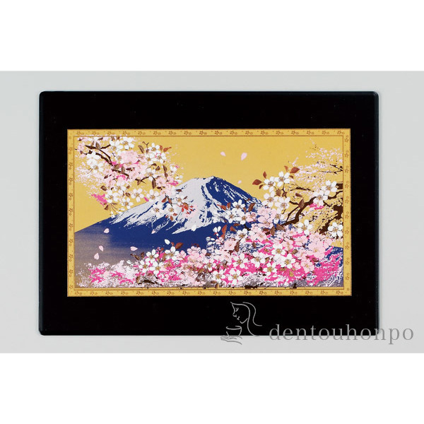 マルチパッド 富士桜 黒≪在庫確認後、1~3営業日で出荷≫ ( 名入れ有料 退職祝い 定年 お祝い マウス 周年記念品 創立記念品 販促品 山中漆器 )