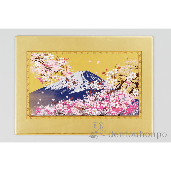 マルチパッド 富士桜 金≪在庫確認後、1~3営業日で出荷≫ ( 名入れ有料 退職祝い 定年 お祝い マウス 周年記念品 創立記念品 販促品 山中漆器 )