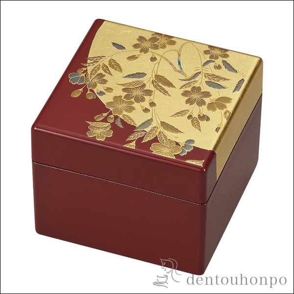 姫小箱 さくら 鏡付≪在庫確認後、1~3営業日で出荷≫ ( 名入れ有料 アクセサリー入れ 収納ボックス ケース お祝い 女性 山中漆器 )