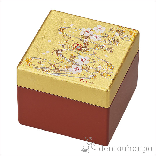 姫小箱 桜川 鏡付≪在庫確認後、1~3営業日で出荷≫ ( 名入れ有料 アクセサリー入れ 収納ボックス ケース BOX 宝物 山中漆器 )