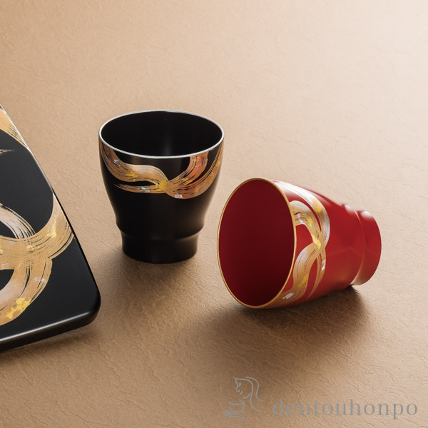 【送料無料】J-Zone 風雅 フリーカップ ペア≪在庫確認後、1~3営業日で出荷≫ ( 焼酎グラス ビアカップ ビールグラス フリーカップ グラス セット 山中漆器 )