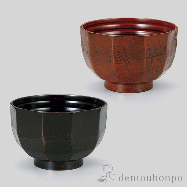 【送料無料】木製 ナタ目丼 刷毛目 ペア≪在庫確認後、1~3営業日で出荷≫ ( どんぶり 食器 器 親子丼 しらす丼 セット 山中漆器 )