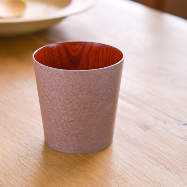 【送料無料】うつろいカップ シルキー／ピンク M≪在庫確認後、1~3営業日で出荷≫ ( 焼酎グラス ビアカップ ビールグラス フリーカップ グラス 山中漆器 )