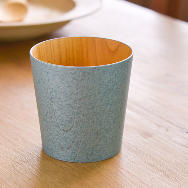 うつろいカップ グリーンパール／ナチュラル L≪在庫確認後、1~3営業日で出荷≫ ( 焼酎グラス ビアカップ ビールグラス フリーカップ グラス 山中漆器 )