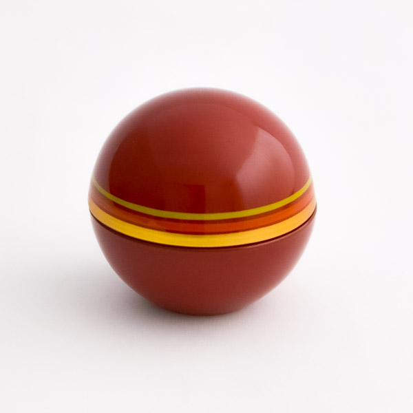 球型小物入れ 朱≪在庫確認後、1~3営業日で出荷≫ ( 手作り サイドテーブル チェスト リビング 人気 山中漆器 )