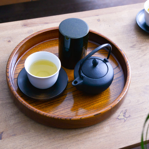 【送料無料】茶盆 欅 すり漆 10号≪在庫確認後、1~3営業日で出荷≫ ( ランチョンマット コーディネート 和食 洋食 おすすめ 山中漆器 )