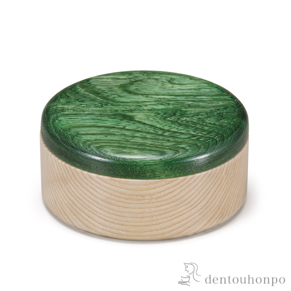 【送料無料】蓋物 Colorful BOX グリーン　 本体ナチュラルシャイン≪在庫確認後、1~3営業日で出荷≫ ( スプーン はちみつ 和食 中華 食器 山中漆器 )