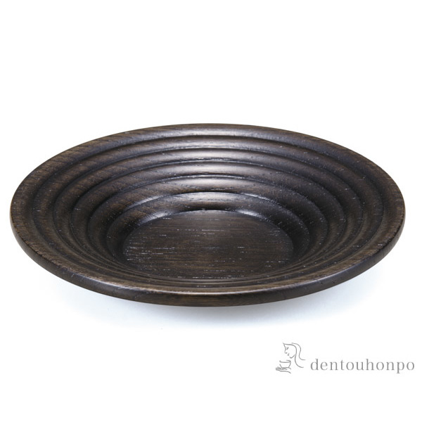 【送料無料】茶托 栓4.0ロクロ目茶托 黒摺 5枚セット≪在庫確認後、1~3営業日で出荷≫ ( 退職祝い 定年 セット 湯のみ 湯呑み 日本茶 おすすめ 山中漆器 )