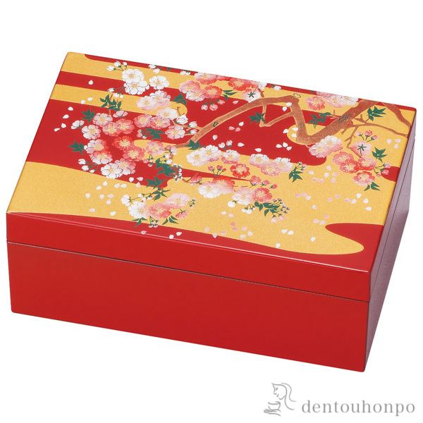 プチアクセサリーBOX 雅桜≪在庫確認後、1~3営業日で出荷≫ ( 名入れ有料 アクセサリー入れ 収納ボックス ケース BOX 宝物 山中漆器 )