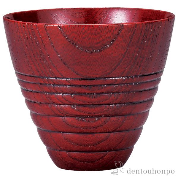 焼酎カップ MORI 赤スリ 小≪在庫確認後、1~3営業日で出荷≫ ( 焼酎カップ ビールカップ 保温 保冷 人気 山中漆器 )