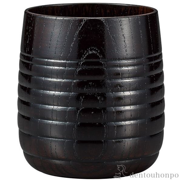 フリーカップ MORI 黒スリ≪在庫確認後、1~3営業日で出荷≫ ( 焼酎グラス ビアカップ ビールグラス フリーカップ グラス 山中漆器 )