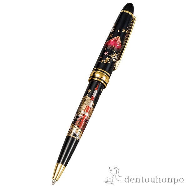 【送料無料】ボールペン 東京タワー／黒≪在庫確認後、1~3営業日で出荷≫ ( 名入れ有料 退職祝い 定年 高級 万年筆 鉛筆 水性 油性 山中漆器 )