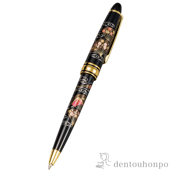【送料無料】ボールペン 京雅／黒≪在庫確認後、1~3営業日で出荷≫ ( 名入れ有料 高級 万年筆 鉛筆 水性 油性 山中漆器 )