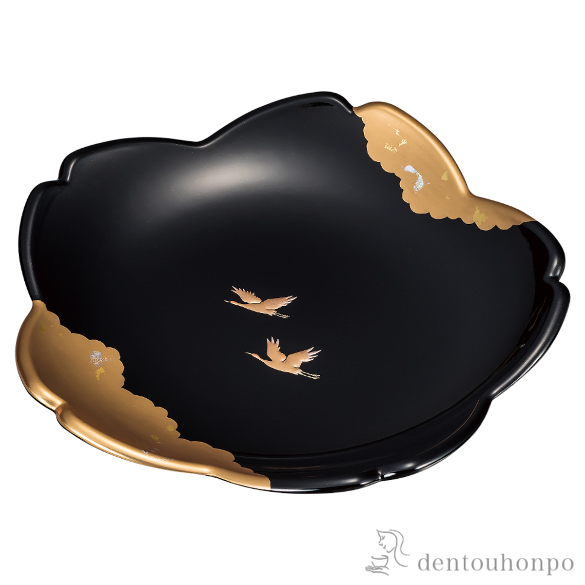 【送料無料】桜鉢 光輝 黒≪在庫確認後、1~3営業日で出荷≫ ( 名入れ有料 和食 食器 料理 食器 パーティー 山中漆器 )