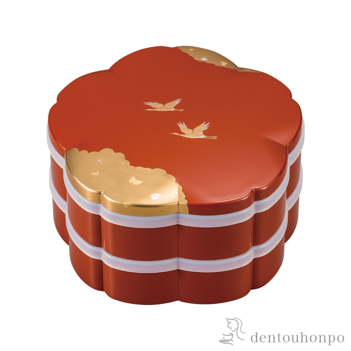 桜オードブル 光輝 洗朱 6.5号 内蓋付≪在庫確認後、1~3営業日で出荷≫ ( 名入れ有料 お正月 新年 おせち 運動会 漆塗り お正月 人気 山中漆器 )