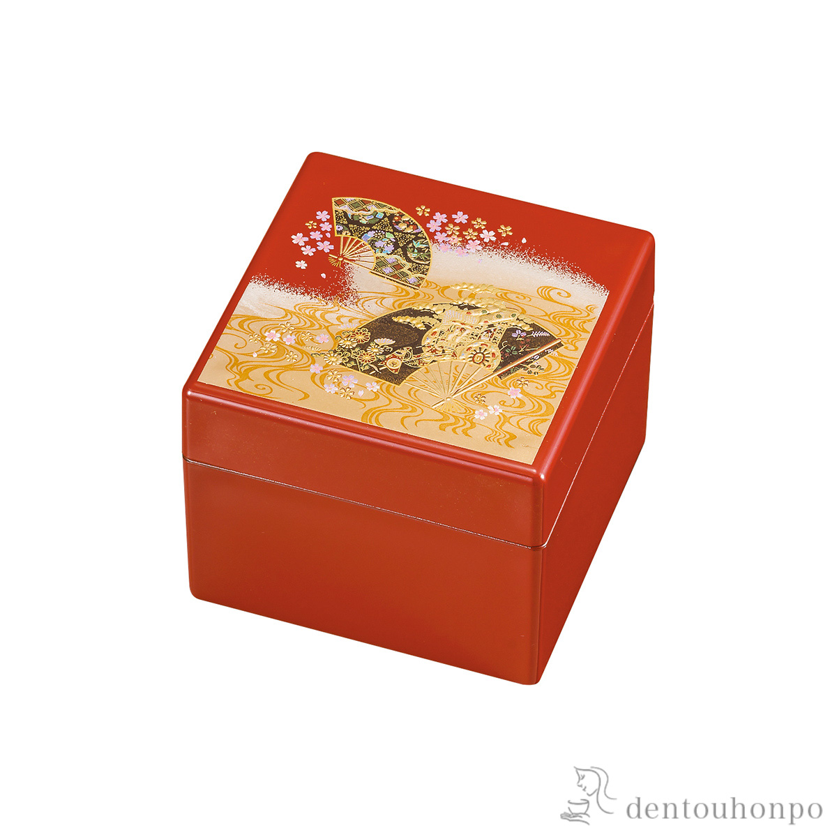 【送料無料】角宝石箱 京雅 オルゴール付≪在庫確認後、1~3営業日で出荷≫ ( 退職祝い 定年 アクセサリー入れ 収納ボックス ケース BOX 宝物 山中漆器 )