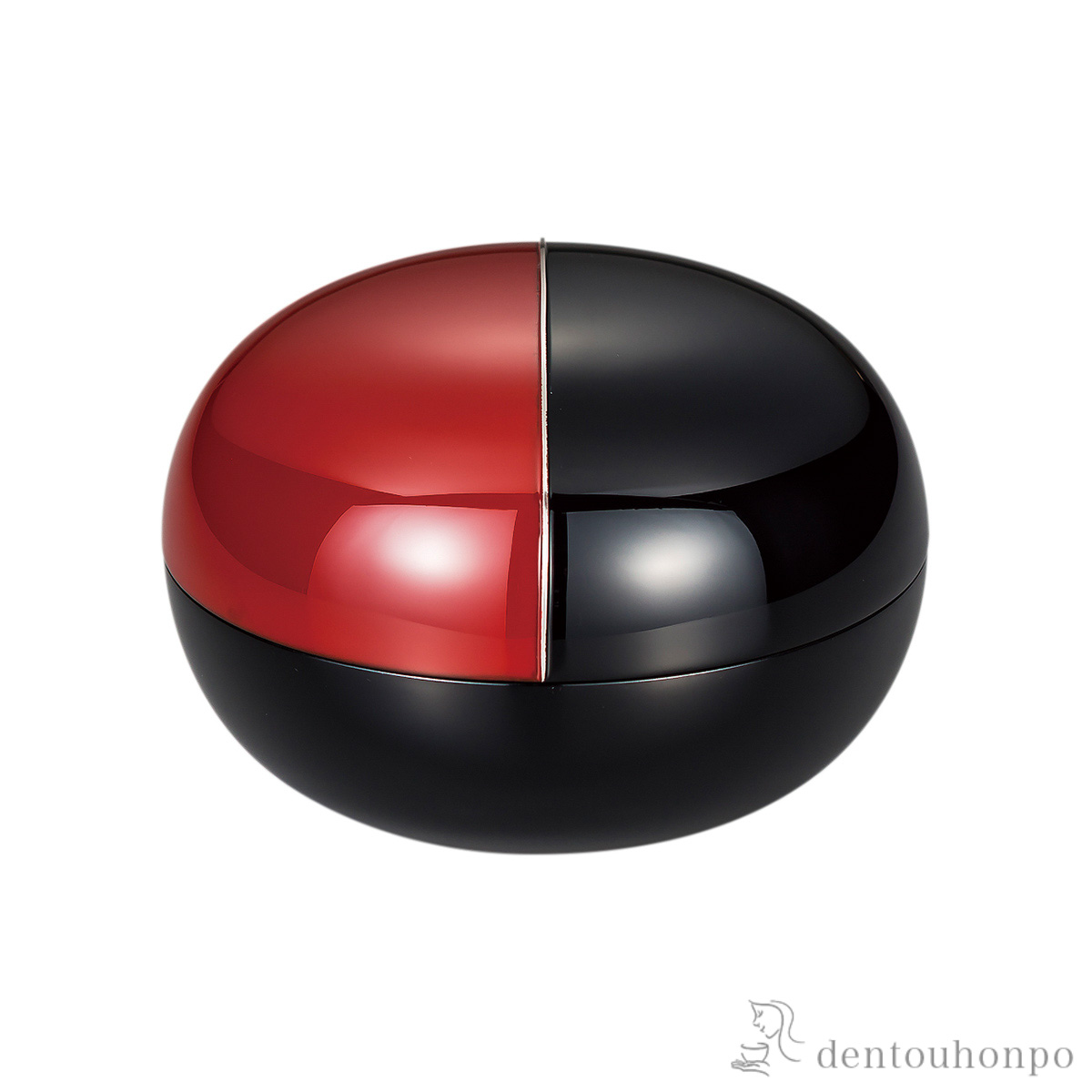 【送料無料】木製 ぼんぼん入れ 銀彩 朱 （大）≪在庫確認後、1~3営業日で出荷≫ ( アクセサリー入れ 収納ボックス ケース BOX 宝物 山中漆器 )