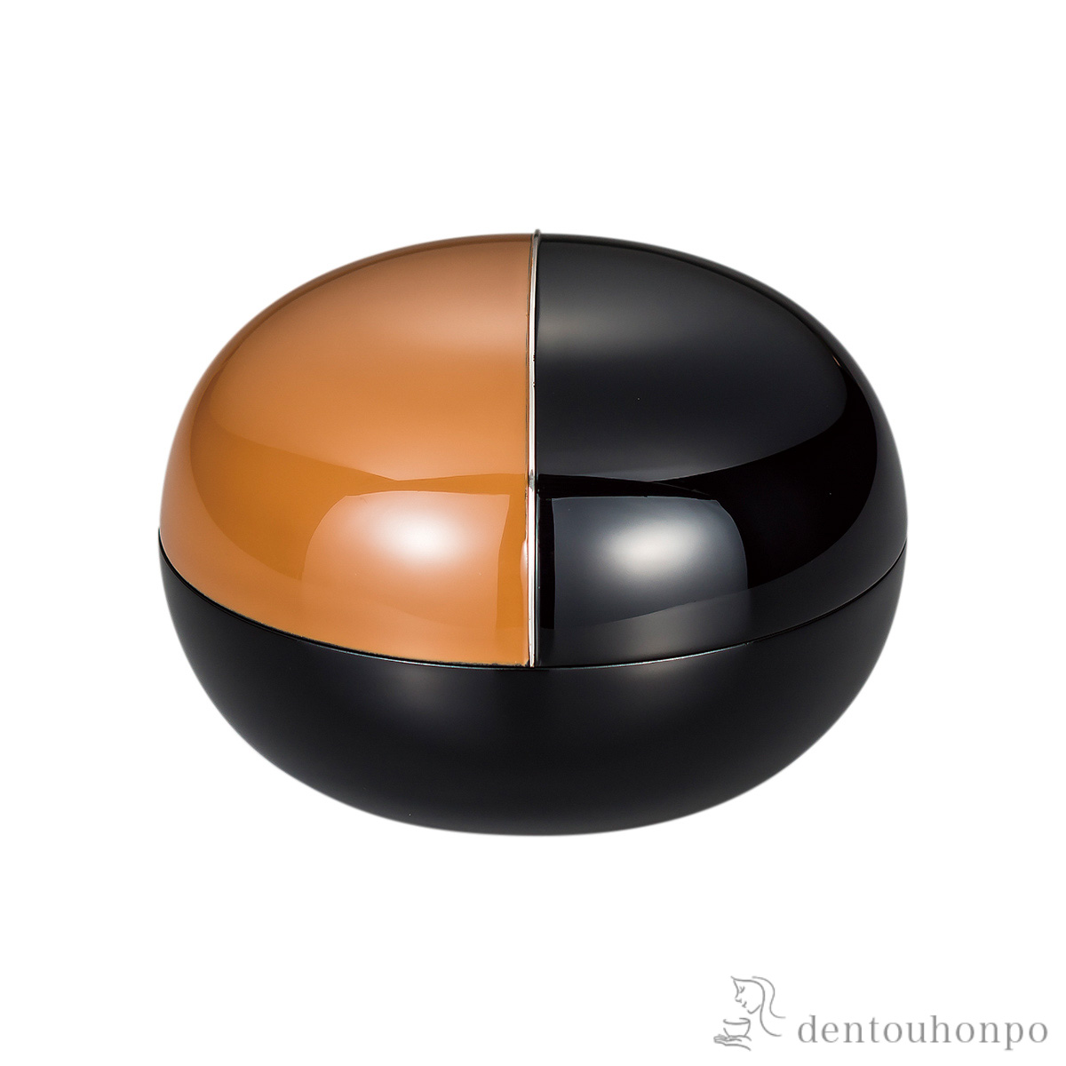 【送料無料】木製 ぼんぼん入れ 銀彩 橙 （小）≪在庫確認後、1~3営業日で出荷≫ ( アクセサリー入れ 収納ボックス ケース BOX 宝物 山中漆器 )