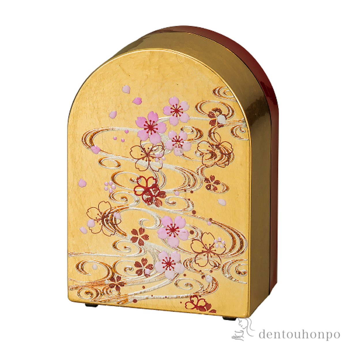 【送料無料】漆芸リトルオルゴール 桜川≪在庫確認後、1~3営業日で出荷≫ ( 山中漆器 名入れ有料 プレゼント 宝石箱 バースデーカード 写真立て キット 山中漆器 )