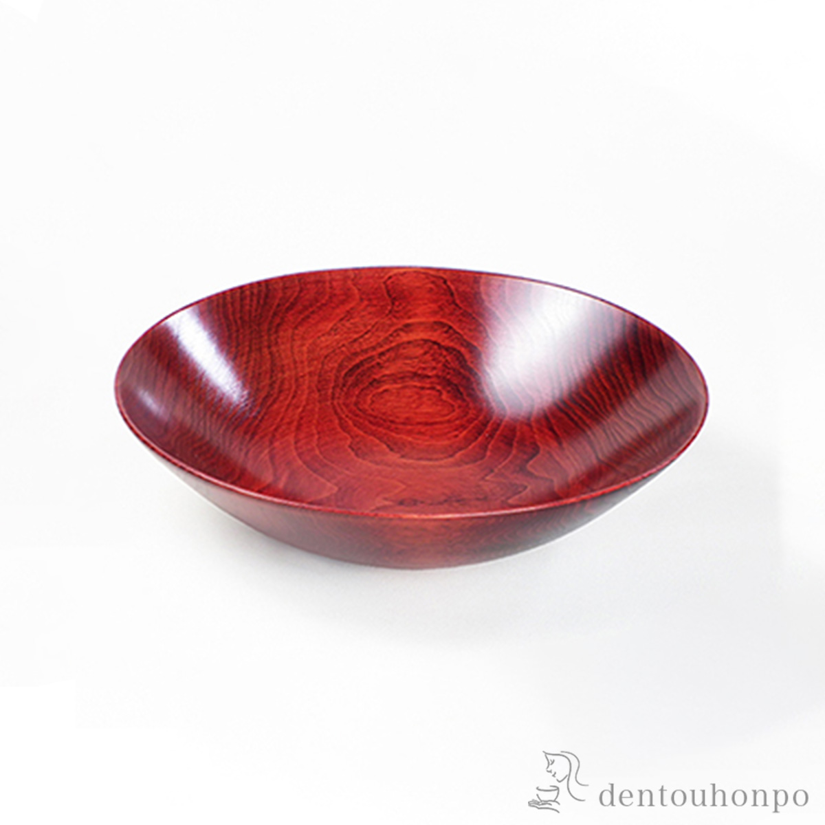 木製背高うす鉢 茜色 197mm≪在庫確認後、7営業日程で出荷≫ ( 和食 食器 おつまみ 朝食 煮物 山中漆器 )