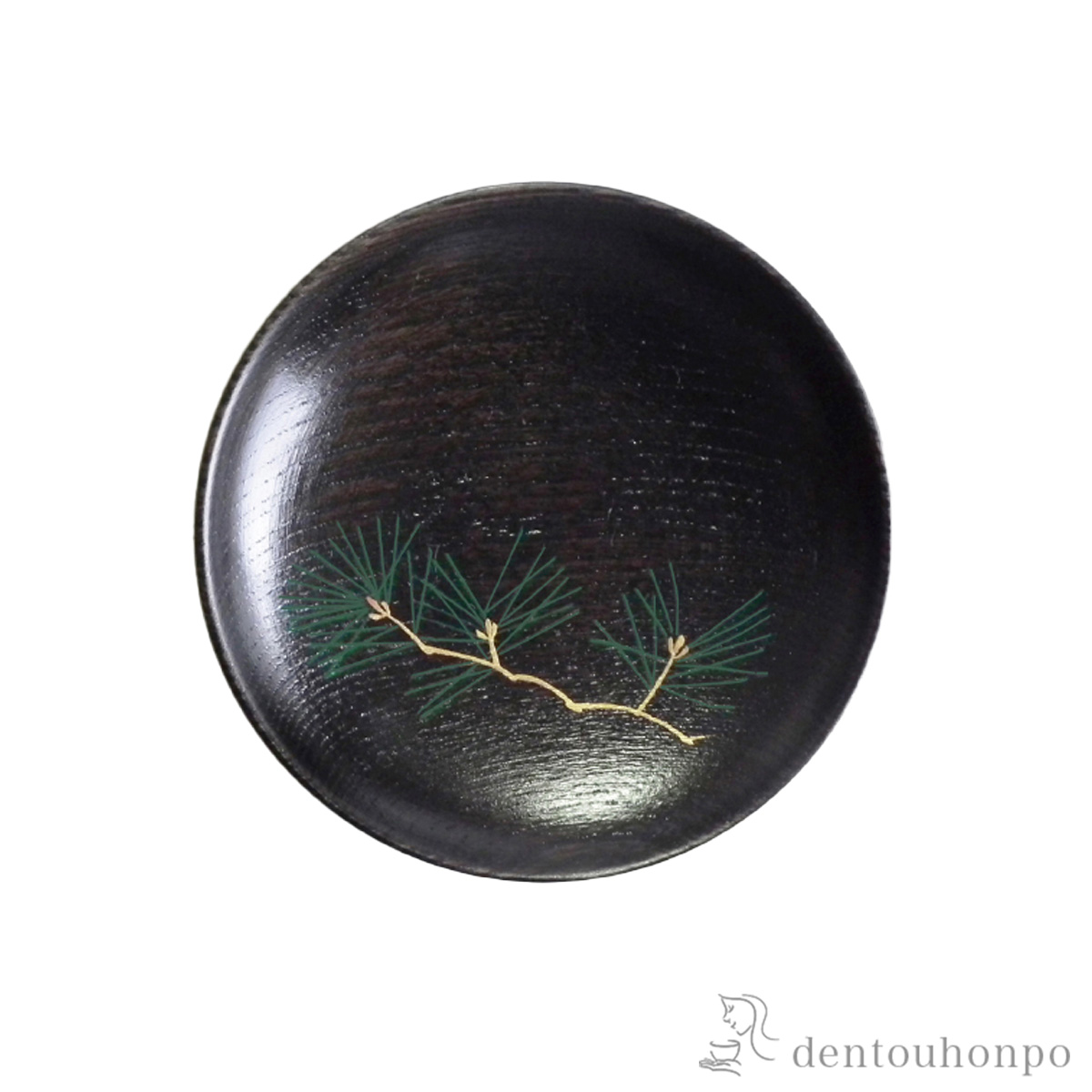 【送料無料】木製まめ皿 神代色 松≪在庫確認後、10~14営業日程で出荷≫ ( プレート 醤油皿 豆皿 和食 洋食 山中漆器 )