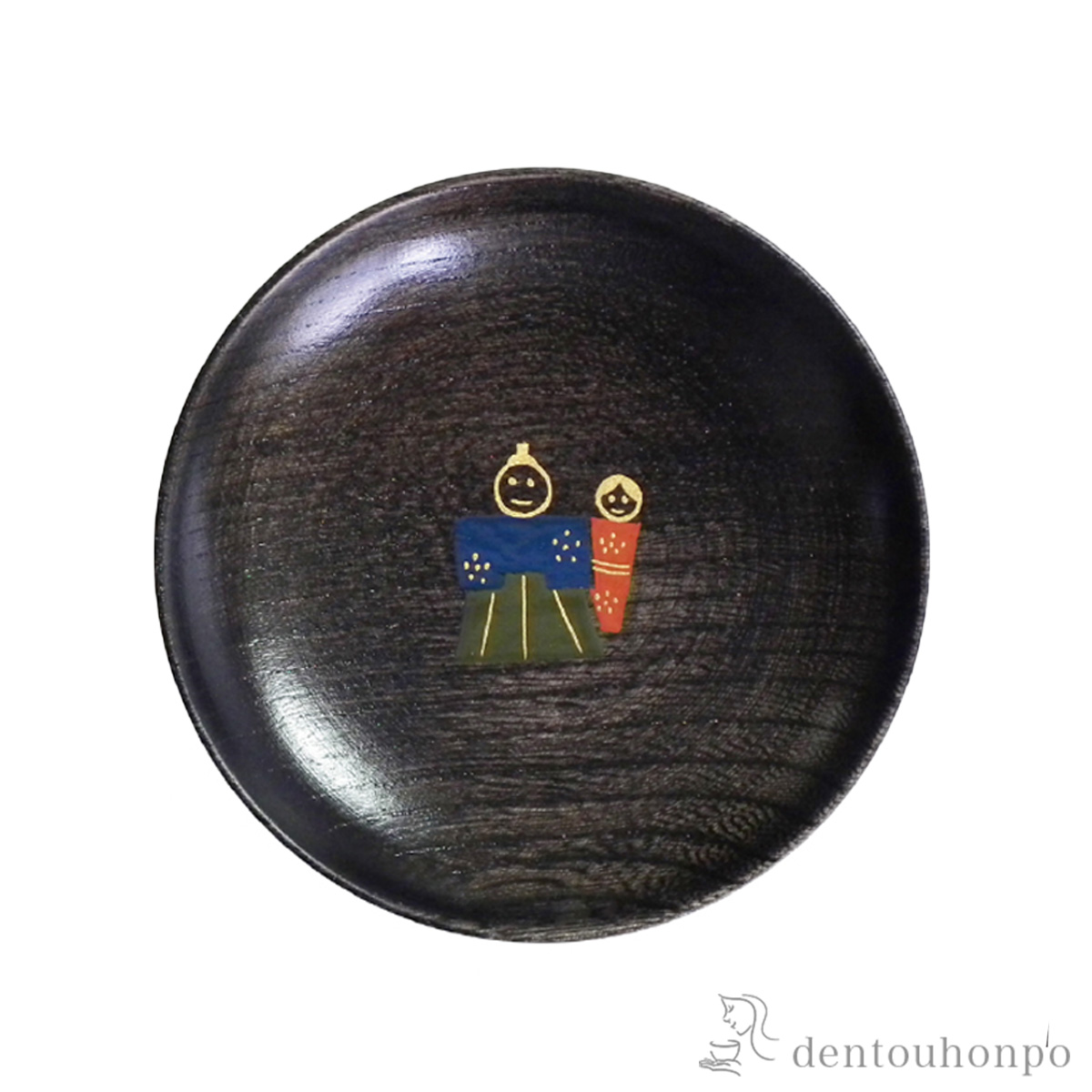 【送料無料】木製まめ皿 神代色 桃≪在庫確認後、10~14営業日程で出荷≫ ( プレート 醤油皿 豆皿 和食 洋食 山中漆器 )