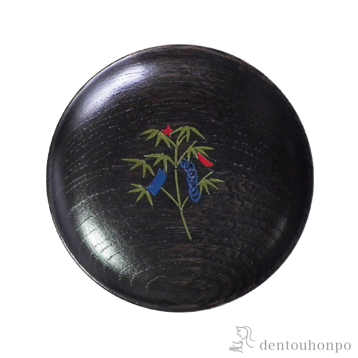 【送料無料】木製まめ皿 神代色 七夕≪在庫確認後、10~14営業日程で出荷≫ ( プレート 醤油皿 豆皿 和食 洋食 山中漆器 )