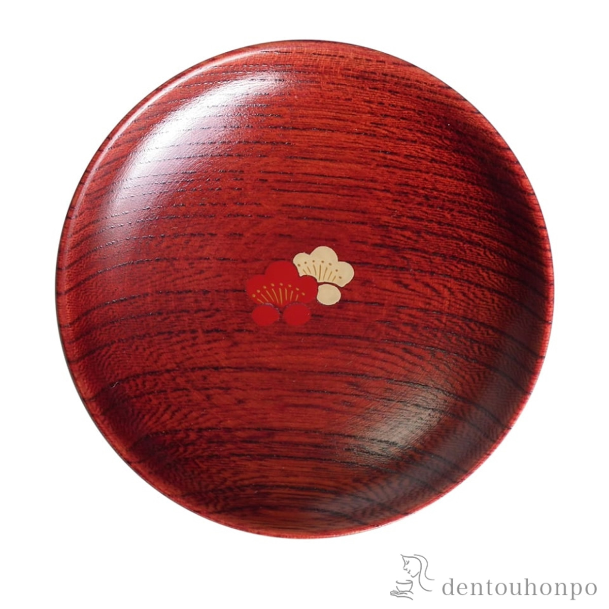 木製こまめ皿 茜色 小梅≪在庫確認後、7営業日程で出荷≫ ( プレート 醤油皿 豆皿 和食 洋食 山中漆器 )