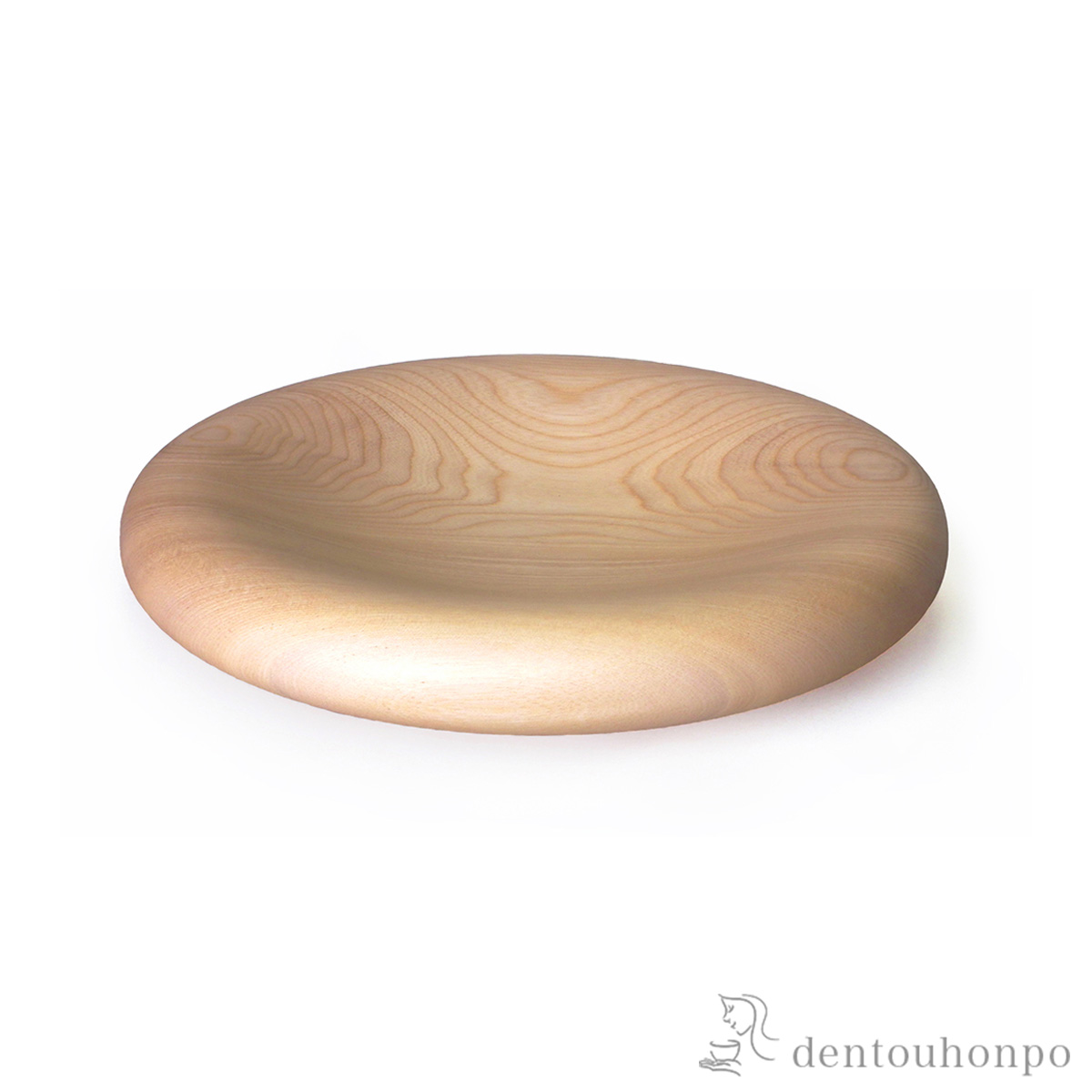 【送料無料】木製カーブディッシュ 白木塗 240mm≪在庫確認後、7営業日程で出荷≫ ( プレート おつまみ 料理 和食 洋食 山中漆器 )