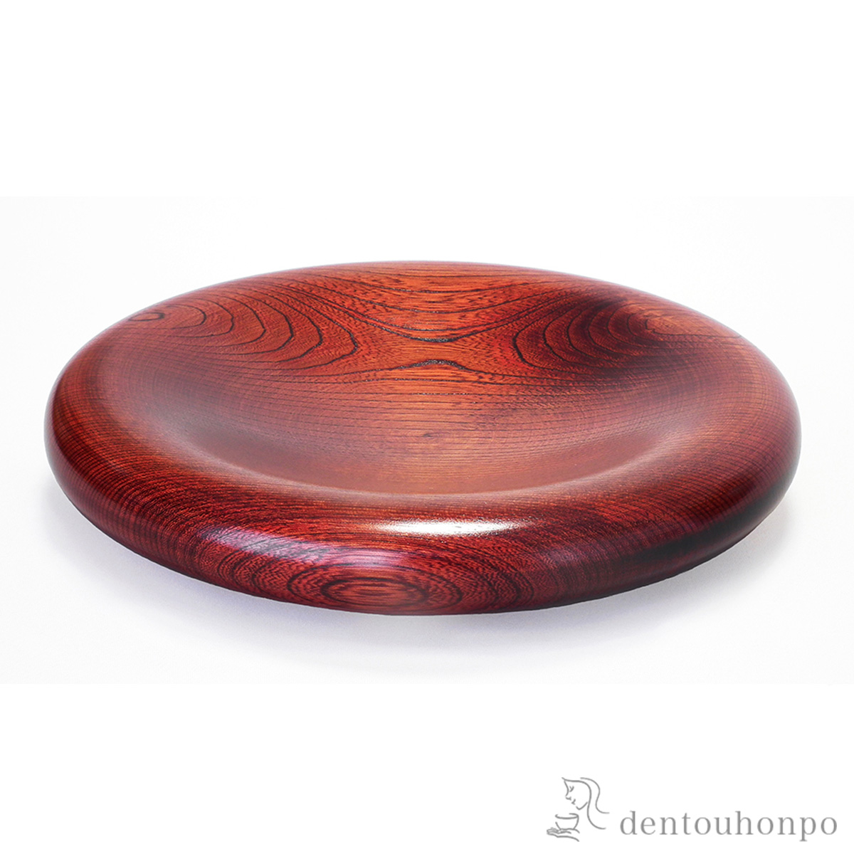 【送料無料】木製カーブディッシュ 茜色 300mm≪在庫確認後、7営業日程で出荷≫ ( 盛皿 プレート テーブルウェア 食器 パーティー 山中漆器 )