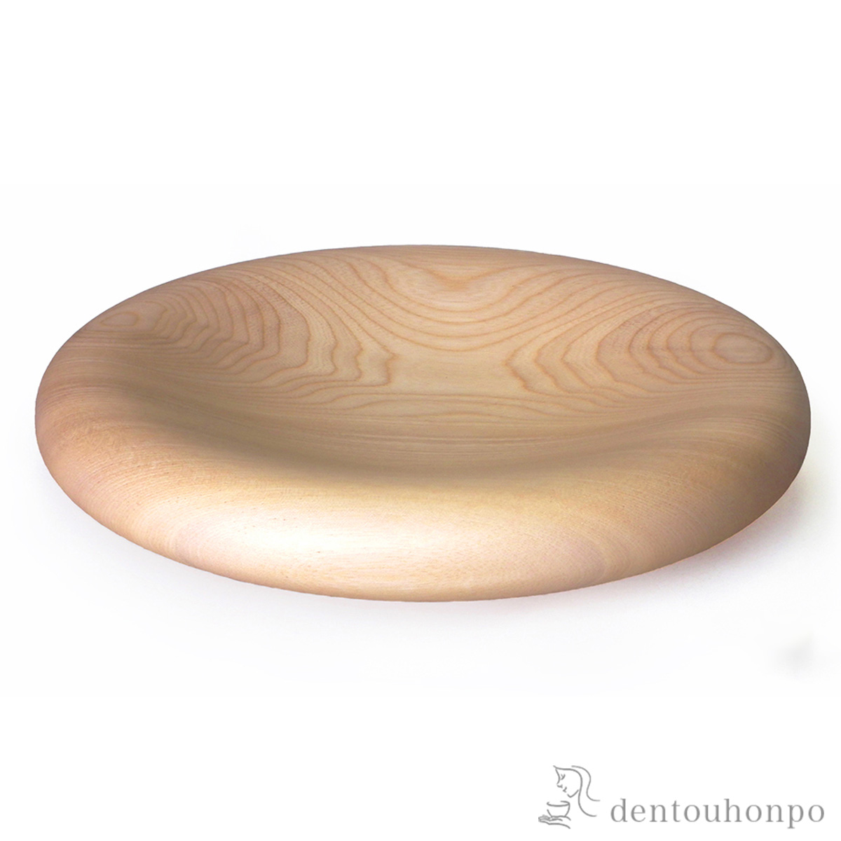 【送料無料】木製カーブディッシュ 白木塗 300mm≪在庫確認後、7営業日程で出荷≫ ( 盛皿 プレート テーブルウェア 食器 パーティー 山中漆器 )