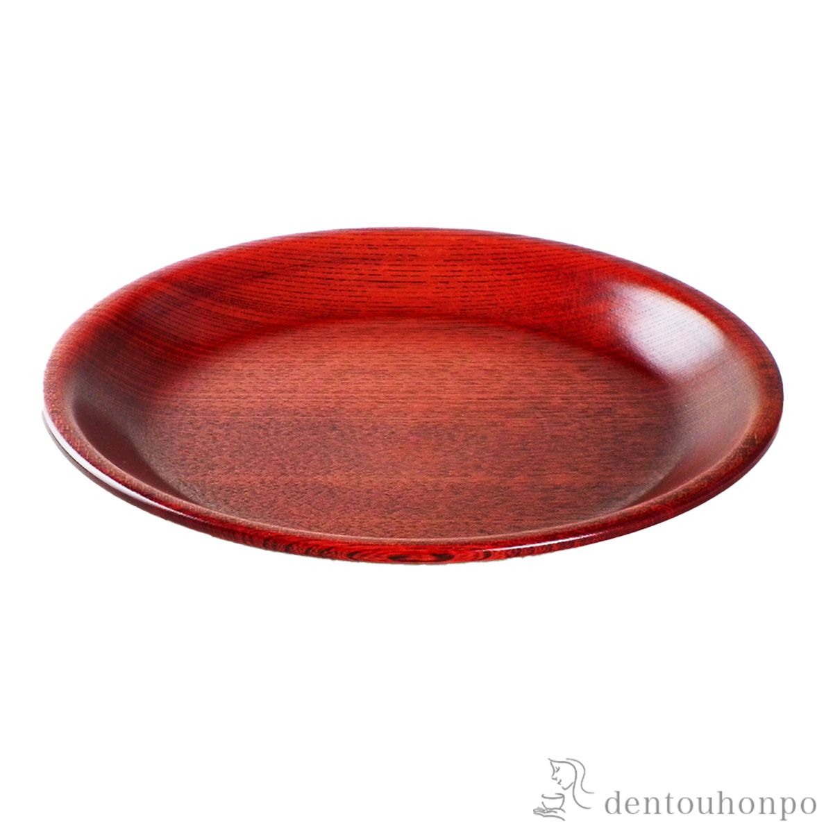 木製平皿 茜色≪在庫確認後、7営業日程で出荷≫ ( プレート おつまみ 料理 和食 洋食 山中漆器 )