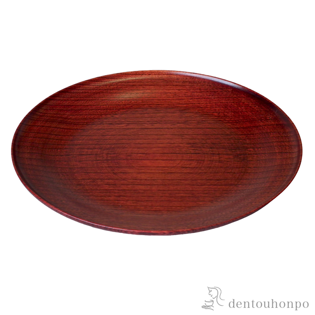 木製青海盆 茜色 213mm≪在庫確認後、7営業日程で出荷≫ ( ランチョンマット コーディネート 和食 洋食 おすすめ 山中漆器 )