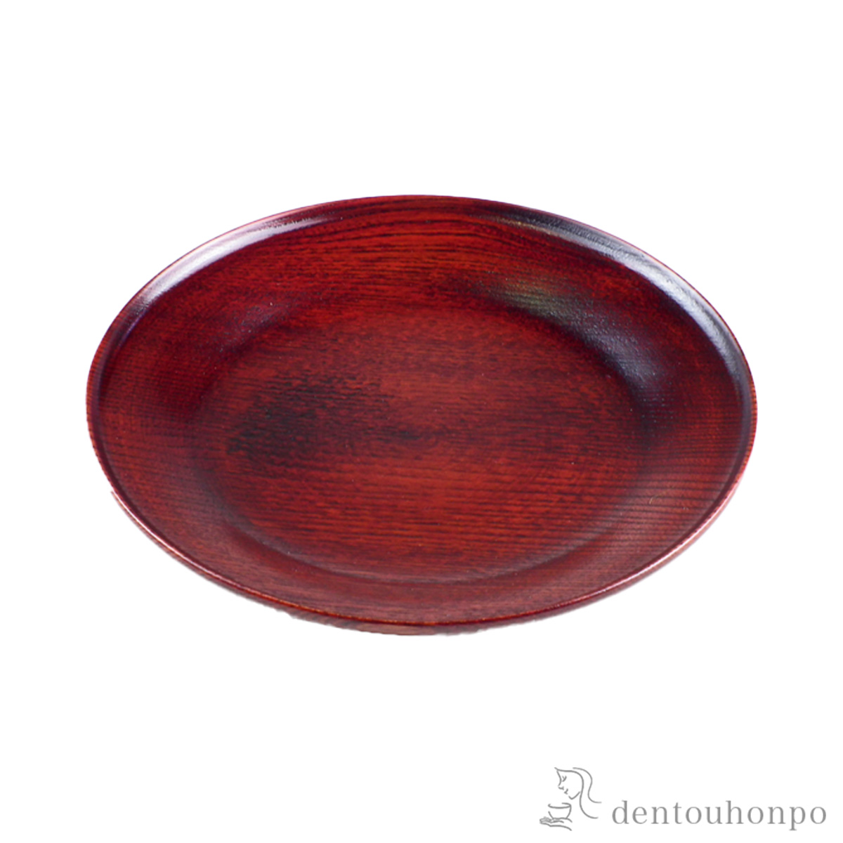 【送料無料】木製中皿 茜色 166mm≪在庫確認後、7営業日程で出荷≫ ( プレート 醤油皿 豆皿 和食 洋食 山中漆器 )