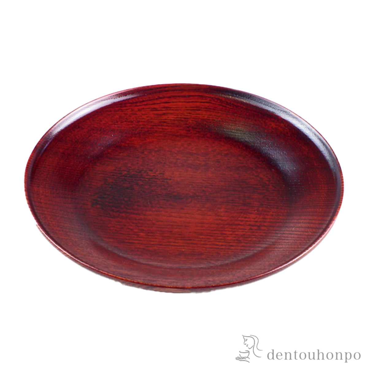 【送料無料】木製中皿 茜色 180mm≪在庫確認後、7営業日程で出荷≫ ( プレート おつまみ 料理 和食 洋食 山中漆器 )