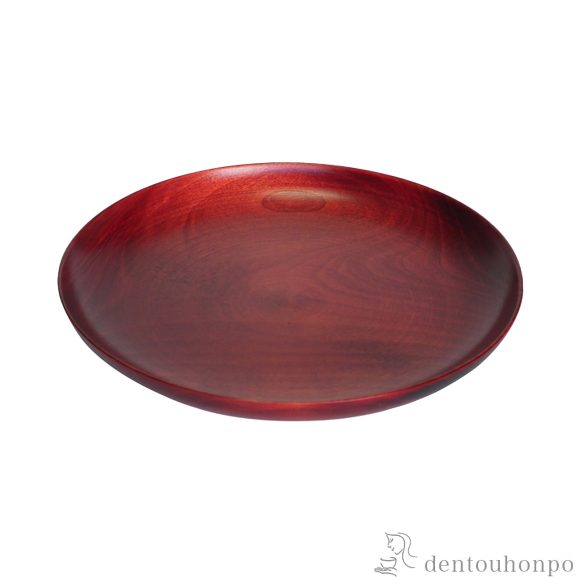 【送料無料】木製受盛皿 茜色 180mm≪在庫確認後、7営業日程で出荷≫ ( プレート おつまみ 料理 和食 洋食 山中漆器 )
