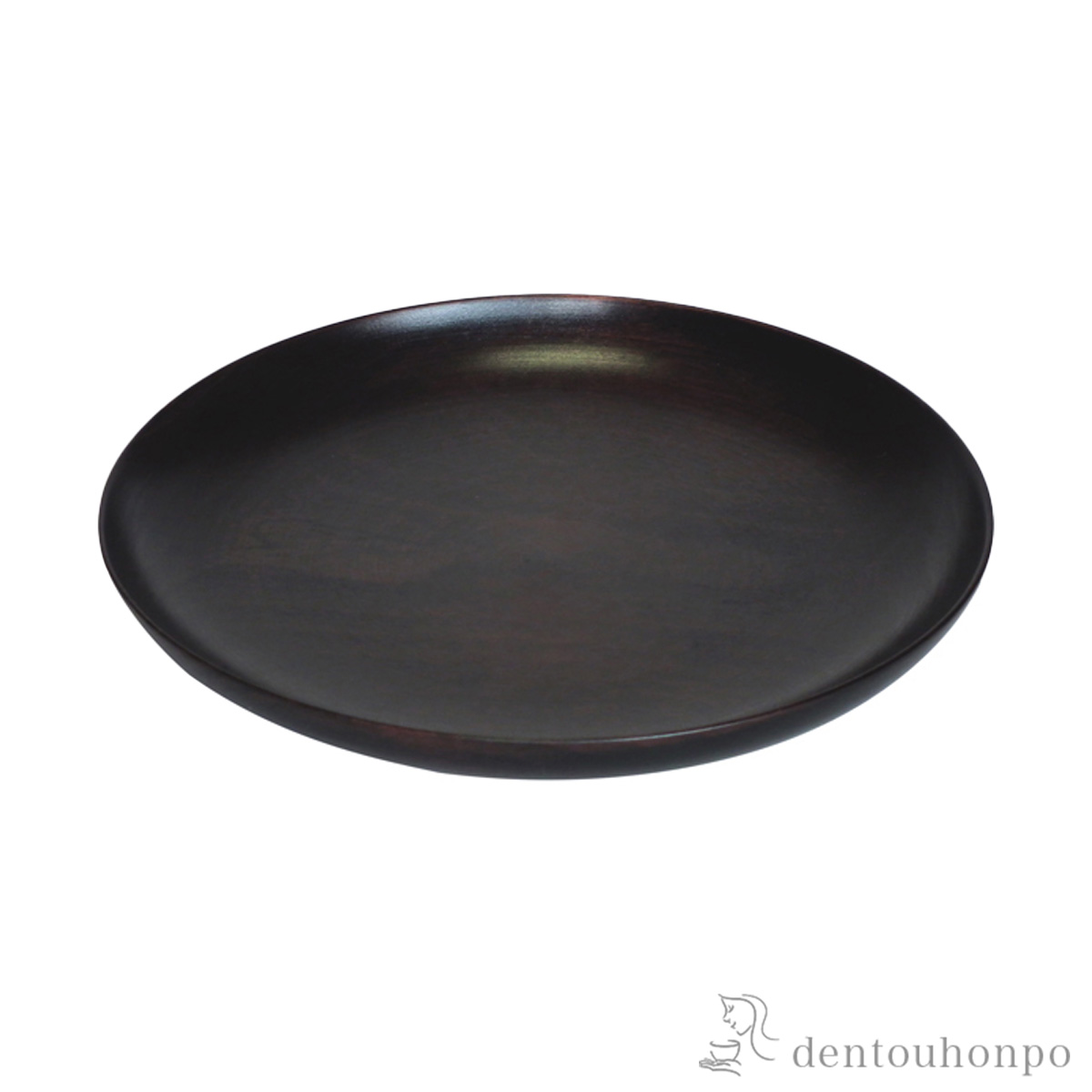 【送料無料】木製受盛皿 神代色 180mm≪在庫確認後、7営業日程で出荷≫ ( プレート おつまみ 料理 和食 洋食 山中漆器 )