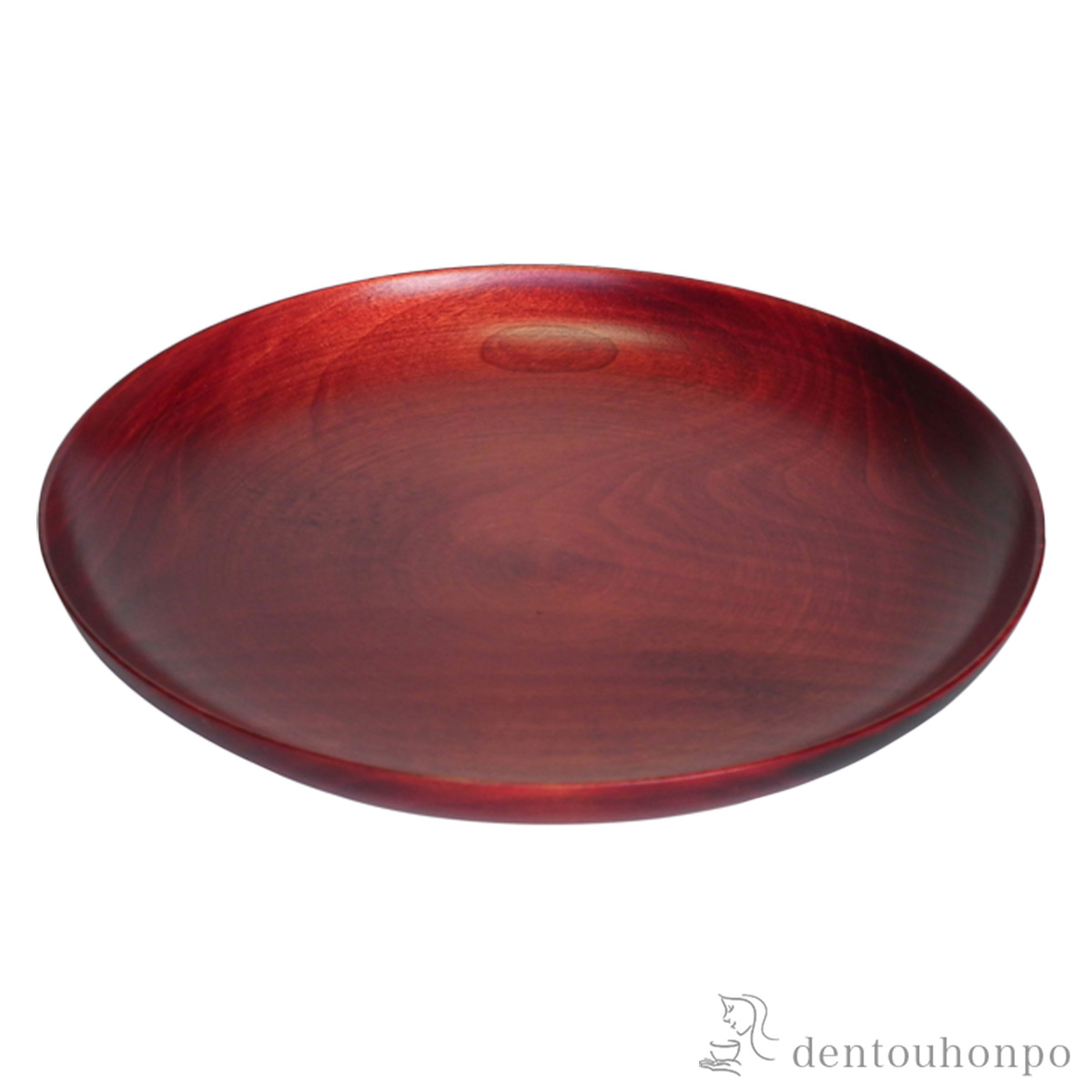 木製受盛皿 茜色 240mm≪在庫確認後、7営業日程で出荷≫ ( プレート おつまみ 料理 和食 洋食 山中漆器 )