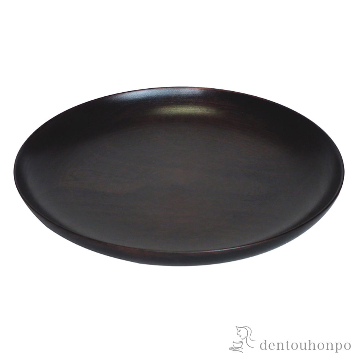 木製受盛皿 神代色 240mm≪在庫確認後、7営業日程で出荷≫ ( プレート おつまみ 料理 和食 洋食 山中漆器 )