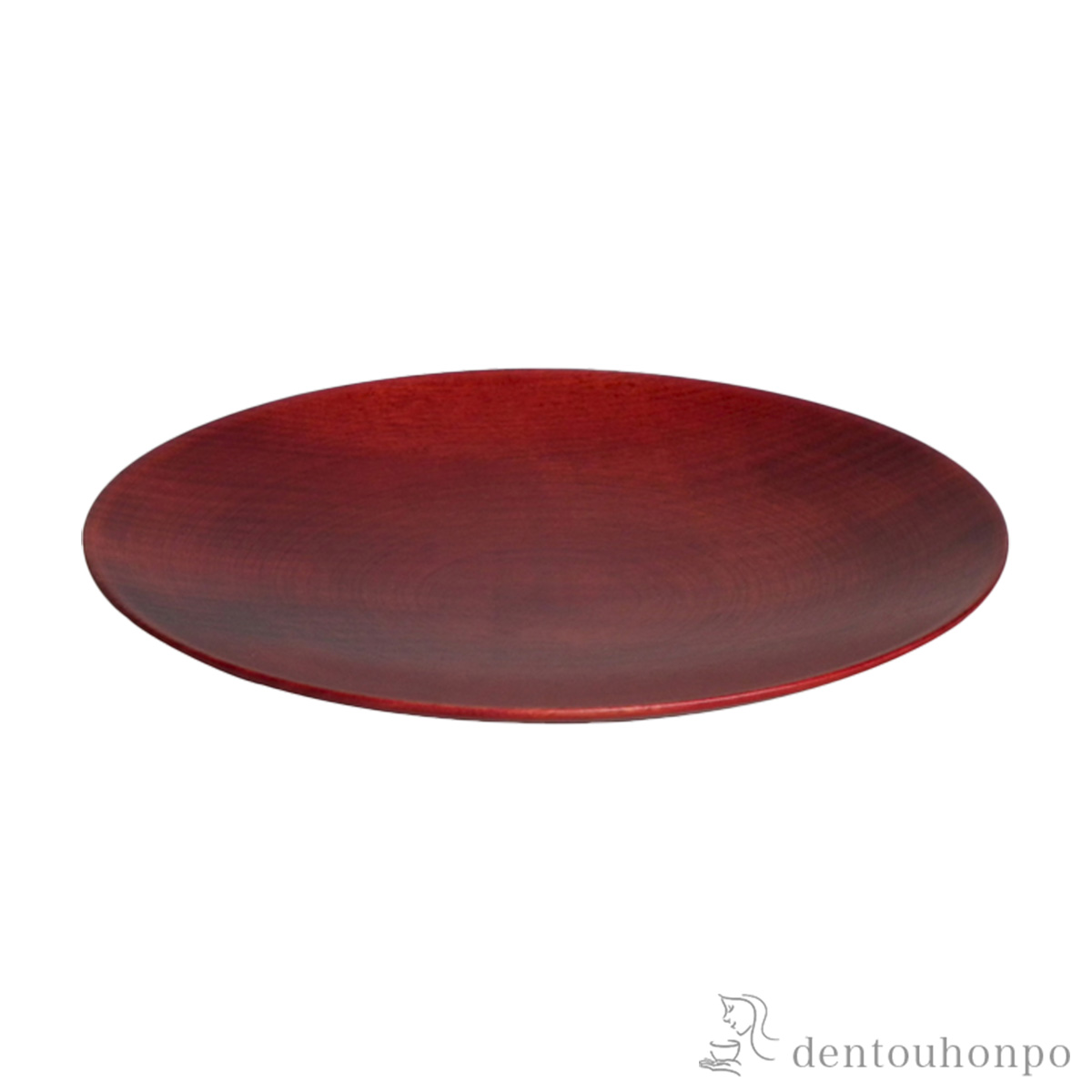 木製浅盛皿 茜色 240mm≪在庫確認後、7営業日程で出荷≫ ( プレート おつまみ 料理 和食 洋食 山中漆器 )
